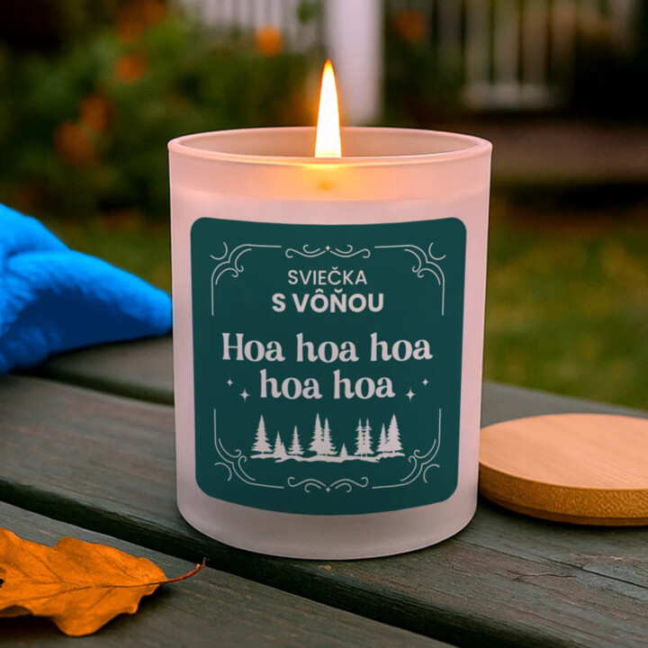 Sviečka s vôňou hoa hoa hoa hoa hoa - vonná svieca s potlačou