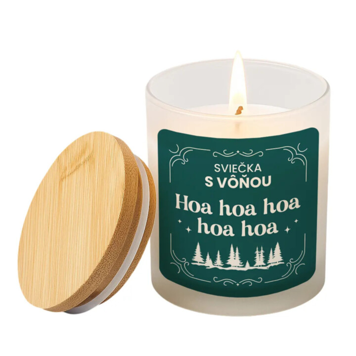 Sviečka s vôňou hoa hoa hoa hoa hoa - vonná svieca s potlačou