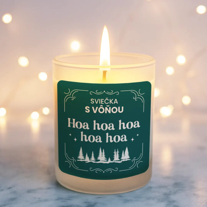 Sviečka s vôňou hoa hoa hoa hoa hoa - vonná svieca s potlačou