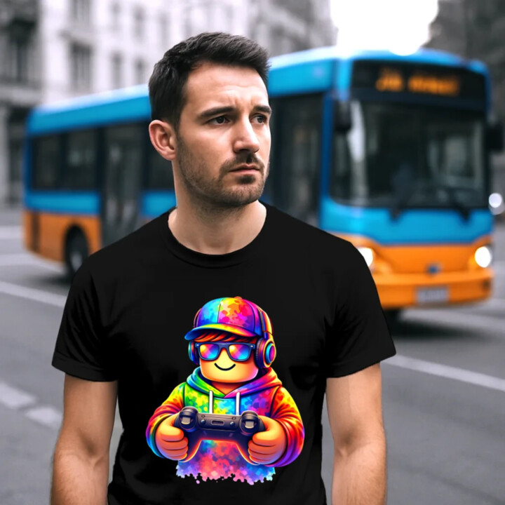 Hráč – pre fanúšikov hry Roblox - pánske tričko s potlačou