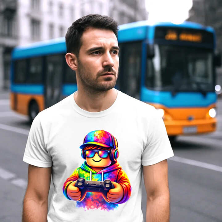 Hráč – pre fanúšikov hry Roblox - pánske tričko s potlačou