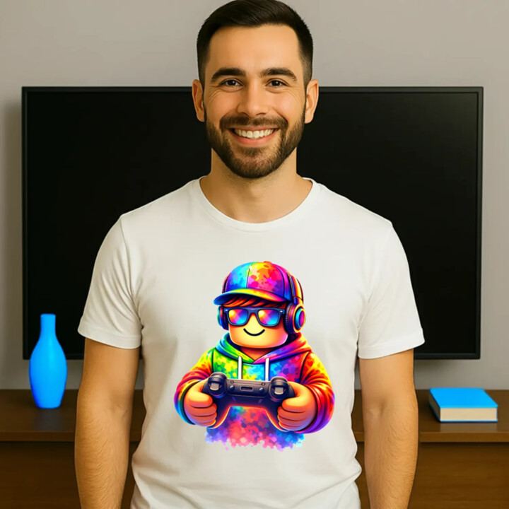 Hráč – pre fanúšikov hry Roblox - pánske tričko s potlačou