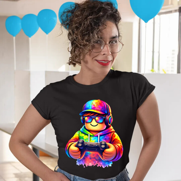 Hráč – pre fanúšikov hry Roblox - dámske tričko s potlačou