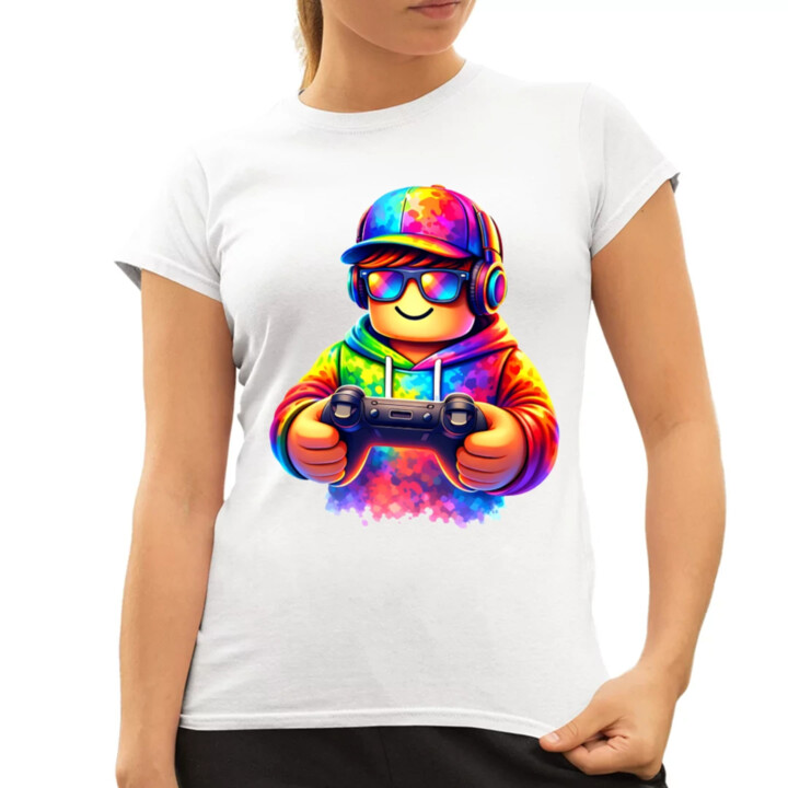 Hráč – pre fanúšikov hry Roblox - dámske tričko s potlačou