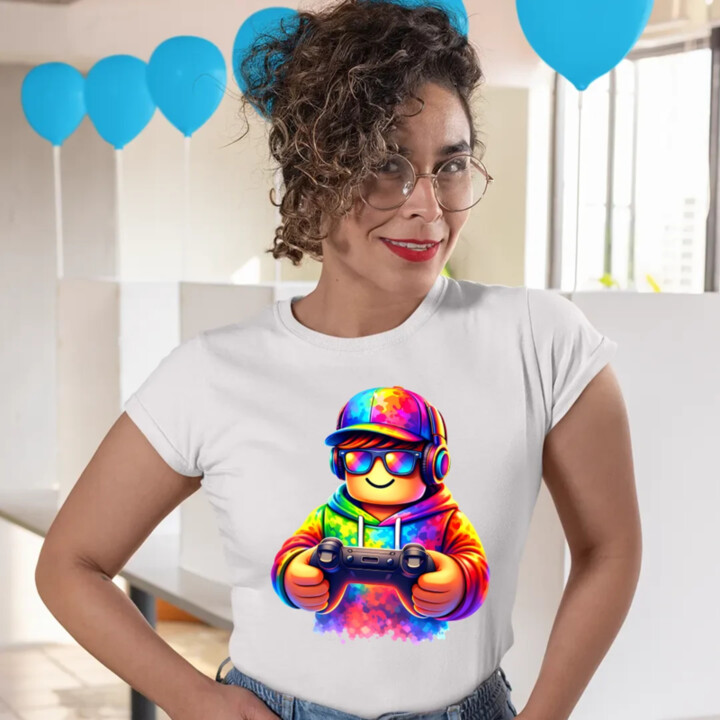 Hráč – pre fanúšikov hry Roblox - dámske tričko s potlačou