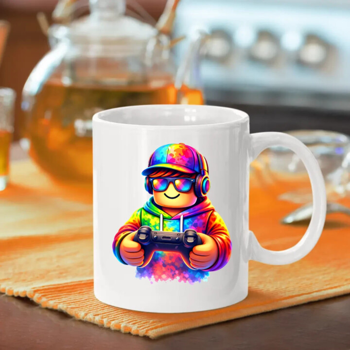 Hráč – pre fanúšikov hry Roblox - keramický hrnček s potlačou