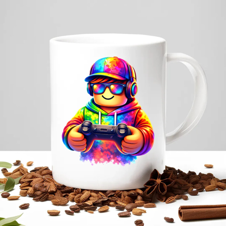 Hráč – pre fanúšikov hry Roblox - keramický hrnček s potlačou