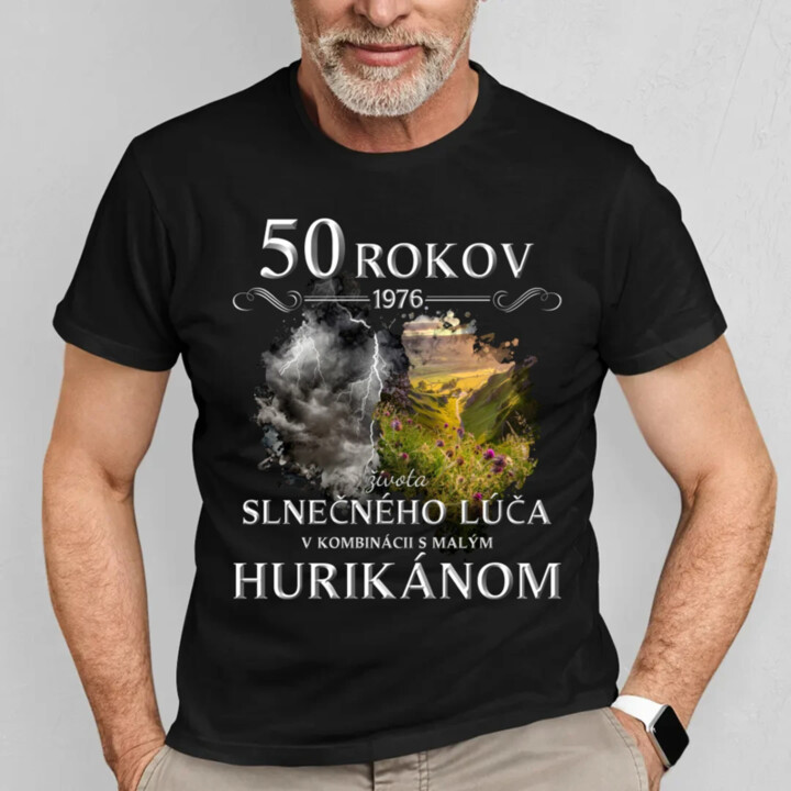1976 - 50 rokov života slnečného lúča v2 - pánske tričko s potlačou