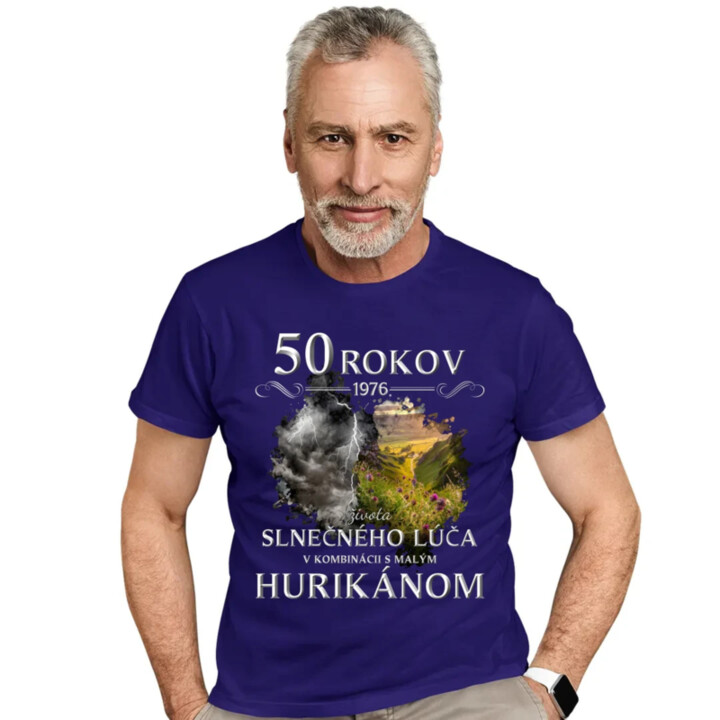 1976 - 50 rokov života slnečného lúča v2 - pánske tričko s potlačou