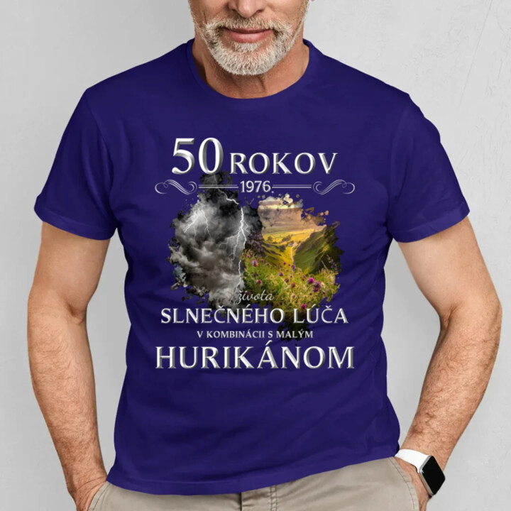 1976 - 50 rokov života slnečného lúča v2 - pánske tričko s potlačou