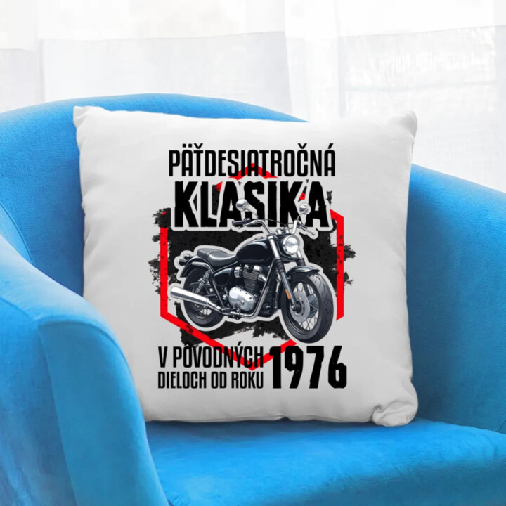Päťdesiatročná klasika - v pôvodných dieloch od roku 1976 - vankúš s potlačou