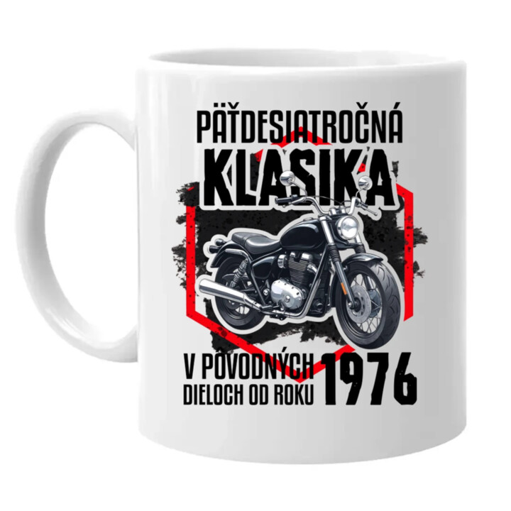 Päťdesiatročná klasika - v pôvodných dieloch od roku 1976 - keramický hrnček s potlačou