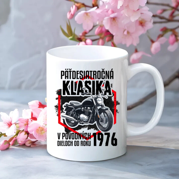 Päťdesiatročná klasika - v pôvodných dieloch od roku 1976 - keramický hrnček s potlačou