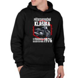 Päťdesiatročná klasika - v pôvodných dieloch od roku 1976  - pánska mikina s potlačou