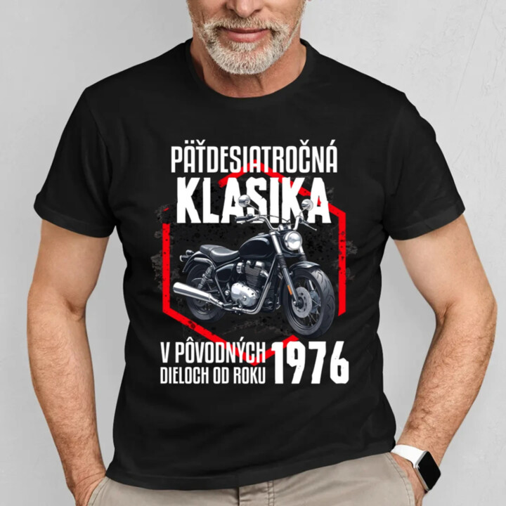 Päťdesiatročná klasika - v pôvodných dieloch od roku 1976 - pánske tričko s potlačou
