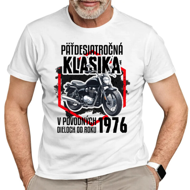 Päťdesiatročná klasika - v pôvodných dieloch od roku 1976 - pánske tričko s potlačou