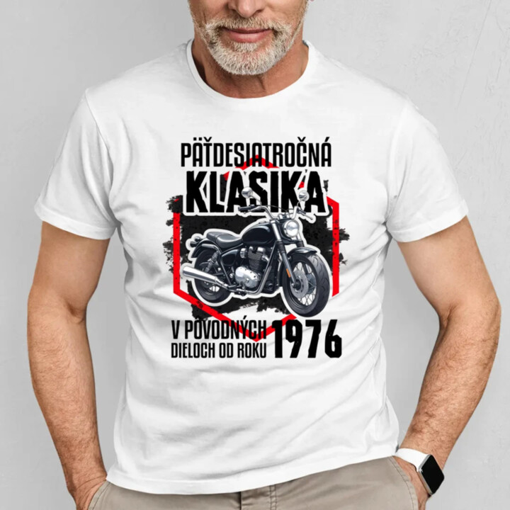 Päťdesiatročná klasika - v pôvodných dieloch od roku 1976 - pánske tričko s potlačou