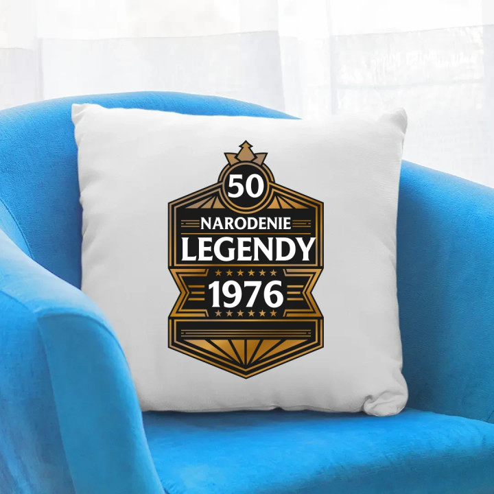 50 rokov - Narodenie legendy 1976 v2 - vankúš s potlačou