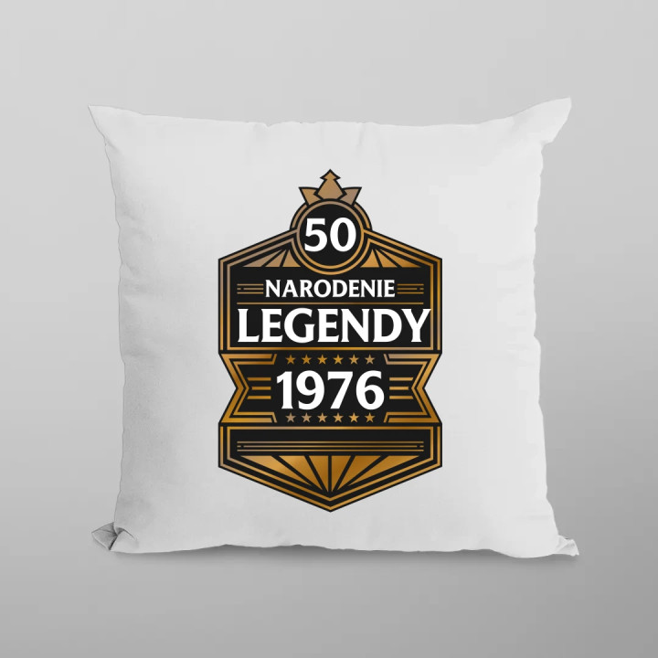 50 rokov - Narodenie legendy 1976 v2 - vankúš s potlačou