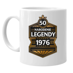 50 rokov - Narodenie legendy 1976 v2 - keramický hrnček s potlačou