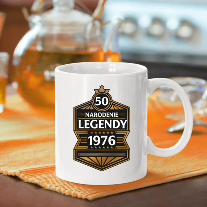 50 rokov - Narodenie legendy 1976 v2 - keramický hrnček s potlačou