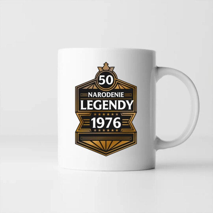 50 rokov - Narodenie legendy 1976 v2 - keramický hrnček s potlačou