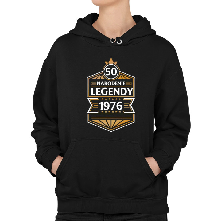 50 rokov - Narodenie legendy 1976 v2  - dámska mikina s potlačou