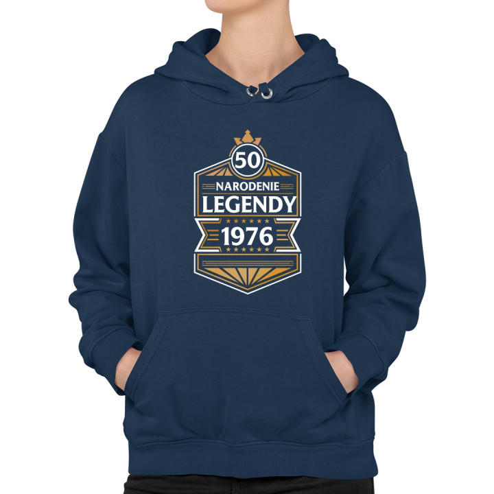 50 rokov - Narodenie legendy 1976 v2  - dámska mikina s potlačou