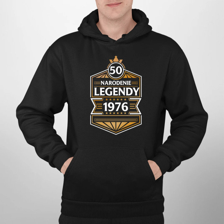 50 rokov - Narodenie legendy 1976 v2  - pánska mikina s potlačou