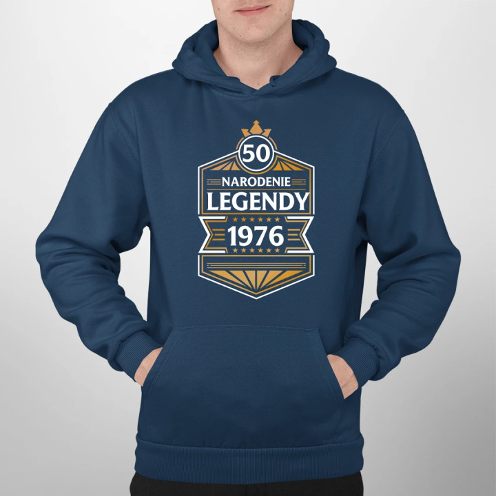 50 rokov - Narodenie legendy 1976 v2  - pánska mikina s potlačou