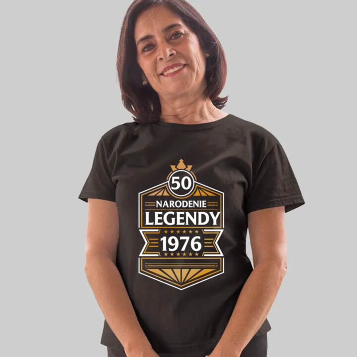 50 rokov - Narodenie legendy 1976 v2 - dámske tričko s potlačou