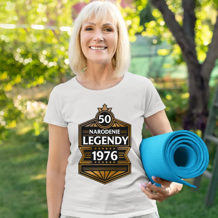 50 rokov - Narodenie legendy 1976 v2 - dámske tričko s potlačou