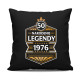 50 rokov - Narodenie legendy 1976 v2 - čierny vankúš s potlačou