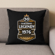 50 rokov - Narodenie legendy 1976 v2 - čierny vankúš s potlačou