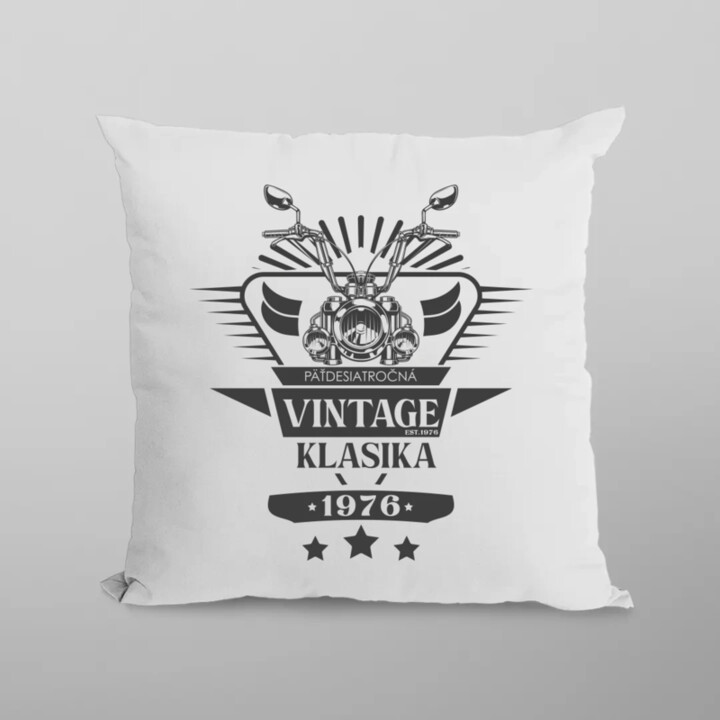 Vintage klasika - 1976 - vankúš s potlačou