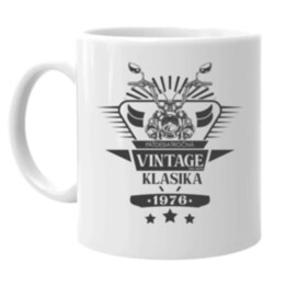 Vintage klasika - 1976 - keramický hrnček s potlačou