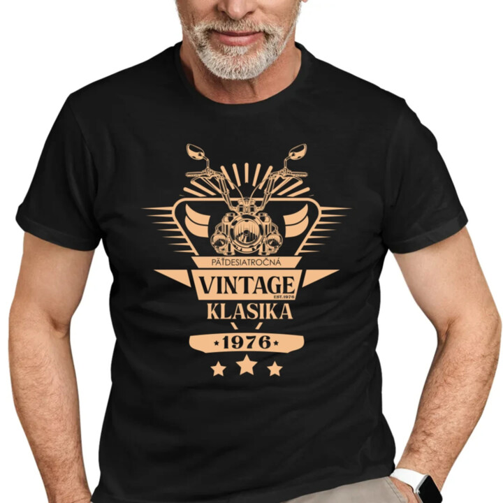 Vintage klasika - 1976 - pánske tričko s potlačou