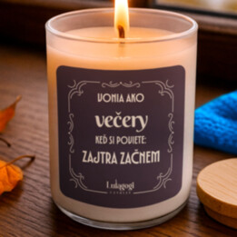 Voní ako večery, keď si poviete: Zajtra začnem – vonná sviečka ako darček