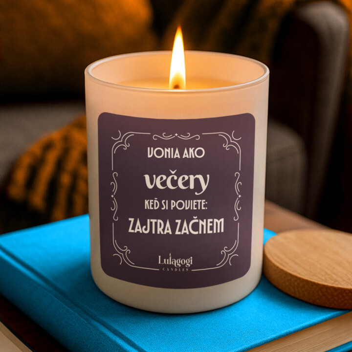 Voní ako večery, keď si poviete: Zajtra začnem – vonná sviečka ako darček