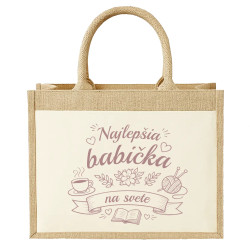 Najlepšia babička na svete - Jutová taška s potlačou
