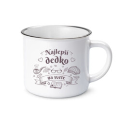 Najlepší dedko na svete  - smaltovaný hrnček s potlačou