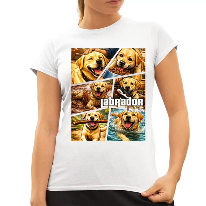 Labrador life - dámske tričko s potlačou