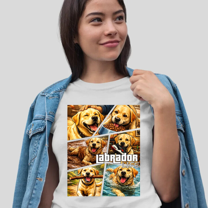Labrador life - dámske tričko s potlačou