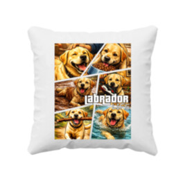 Labrador life - vankúš s potlačou