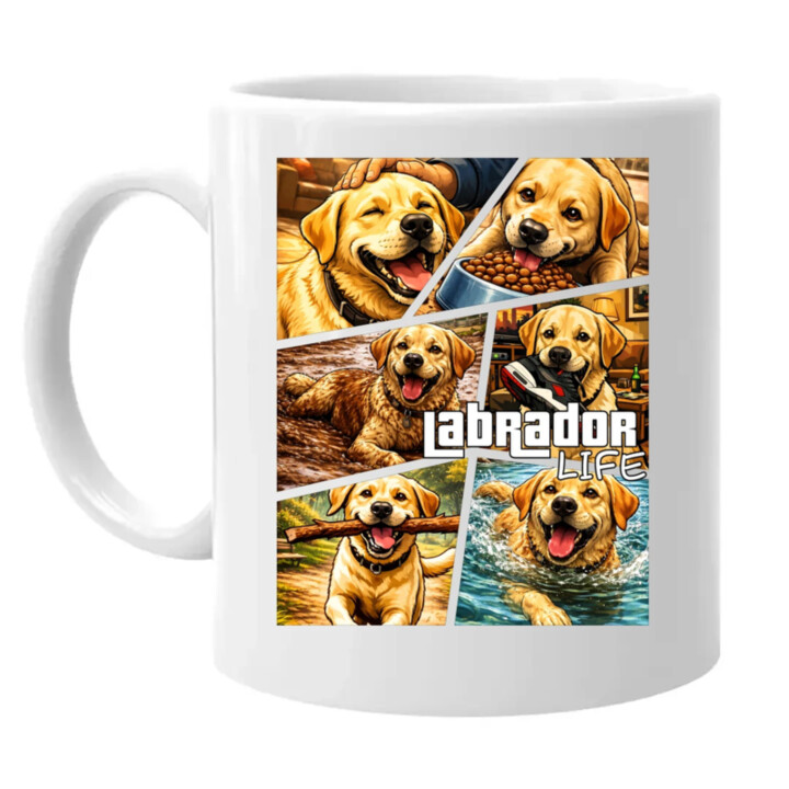 Labrador life - keramický hrnček s potlačou