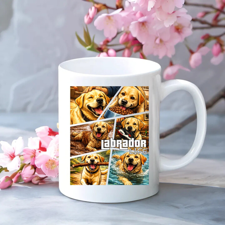Labrador life - keramický hrnček s potlačou