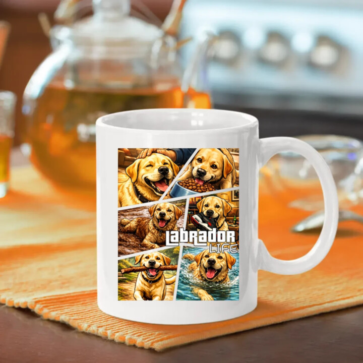 Labrador life - keramický hrnček s potlačou