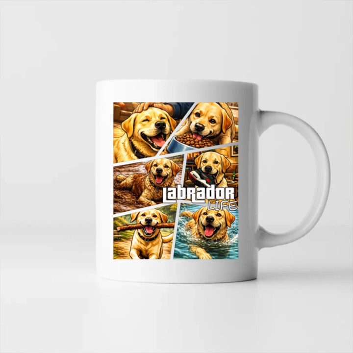 Labrador life - keramický hrnček s potlačou
