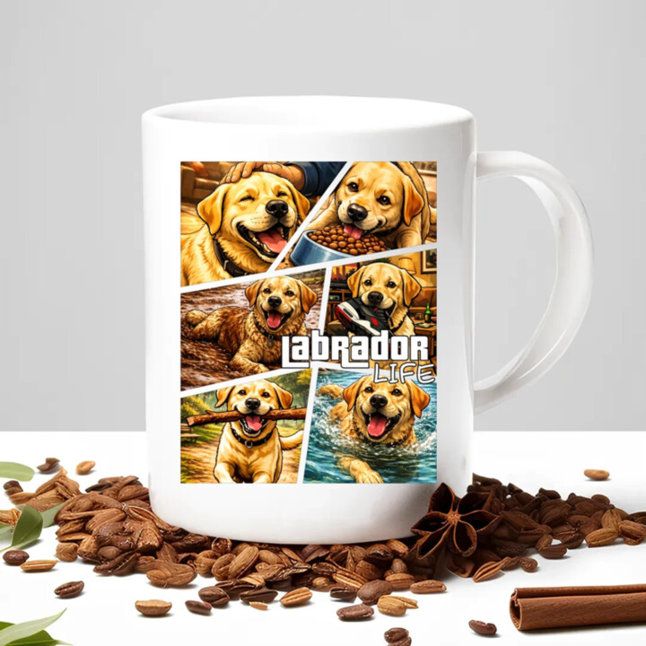 Labrador life - keramický hrnček s potlačou