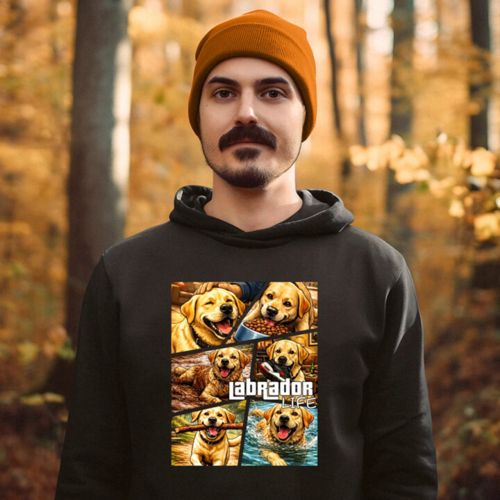 Labrador life  - pánska mikina s potlačou